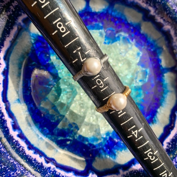 Champagne Single Pearl Ring - Picture 1 of 4